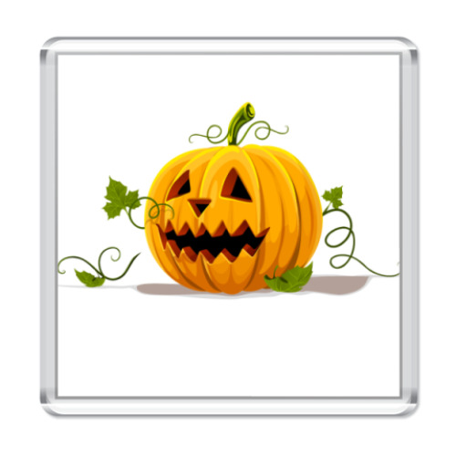 Магнит с принтом Просто тыква