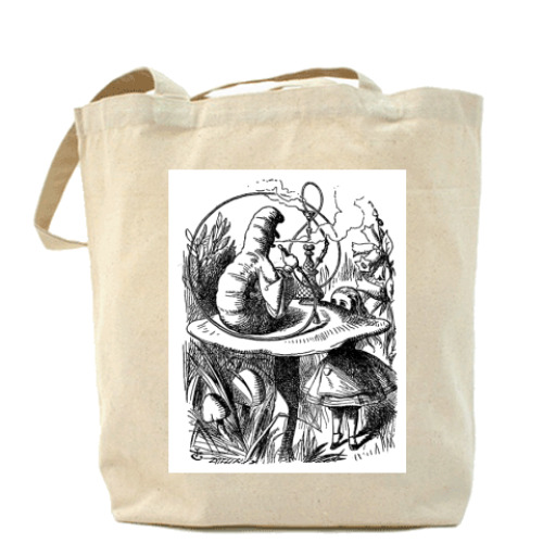 Сумка шоппер с принтом Алиса в стране чудес