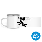 Кружка металлическая белая (круговая запечатка)