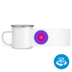 Кружка металлическая белая (круговая запечатка)