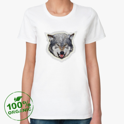 Женская футболка из органик-хлопка Волк