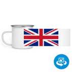 Кружка металлическая белая (круговая запечатка)