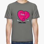 Классическая футболка Смешное сердце