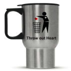 Кружка-термос металлик Throw out Heart