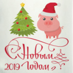 Новый год 2019 подарок со свиньей
