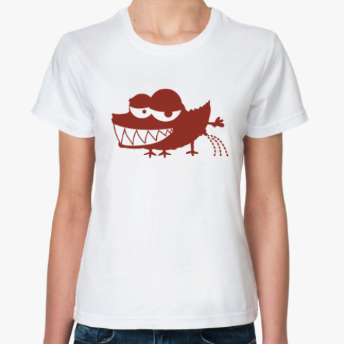 Классическая футболка с принтом  Croco Pee