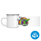 Кружка металлическая белая (круговая запечатка)