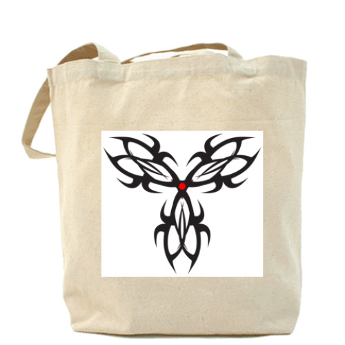 Сумка шоппер с принтом тату