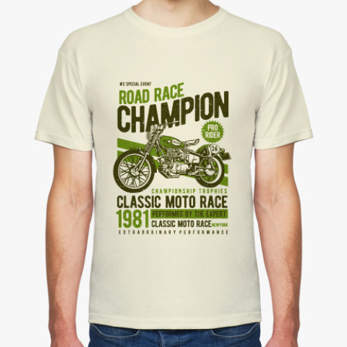 Футболка Road Race Champion Motorcycle Vintage