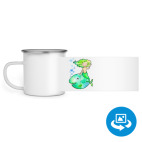 Кружка металлическая белая (круговая запечатка)