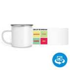 Кружка металлическая белая (круговая запечатка)