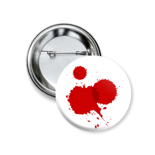 Значок 37мм Брызги крови