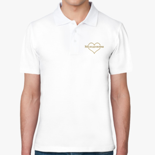 Рубашка поло с принтом Молодожены