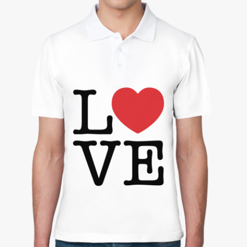Рубашка поло с принтом LOVE (Сердце)