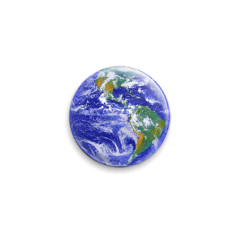 Значок 25мм с принтом  Земля