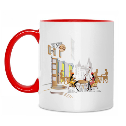 Кружка с принтом Cafe