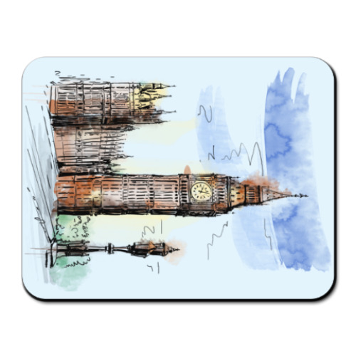Коврик для мыши с принтом Биг-Бен - Big Ben - Англия - Лондон