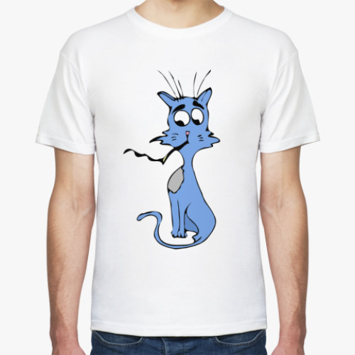 Футболка с принтом Kitty smoke