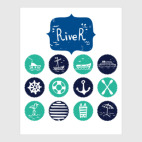 Постер 80 х 100 см Речной круиз