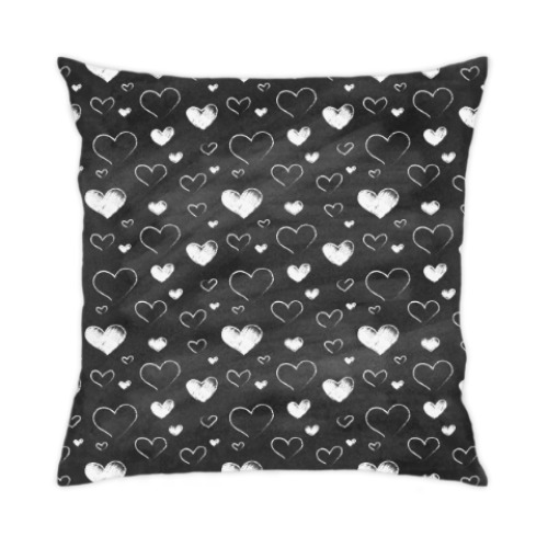 Подушка с принтом Сердца