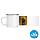 Кружка металлическая белая (круговая запечатка)