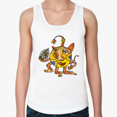 Женская майка с принтом  Круглолицый