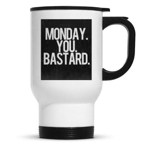 Кружка-термос с принтом MONDAY