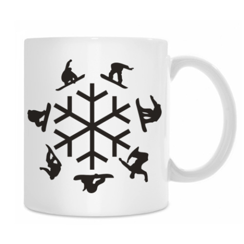 Кружка с принтом snowboard