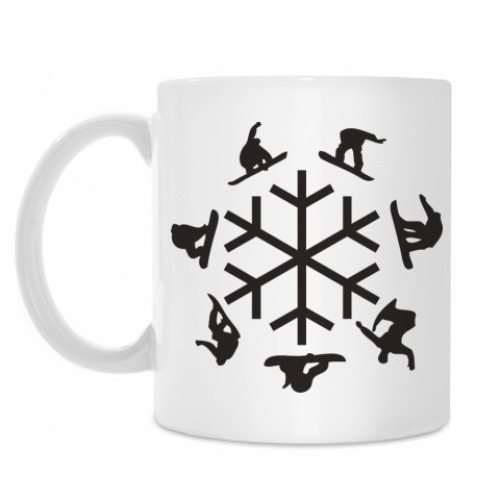 Кружка с принтом snowboard