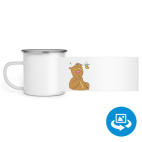 Кружка металлическая белая (круговая запечатка)