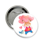 Значок 58 мм Кролик с Любовью