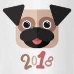 Собака Мопс Новый год Подарок