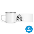 Кружка металлическая белая (круговая запечатка)