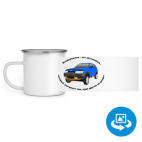 Кружка металлическая белая (круговая запечатка)