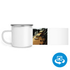 Кружка металлическая белая (круговая запечатка)