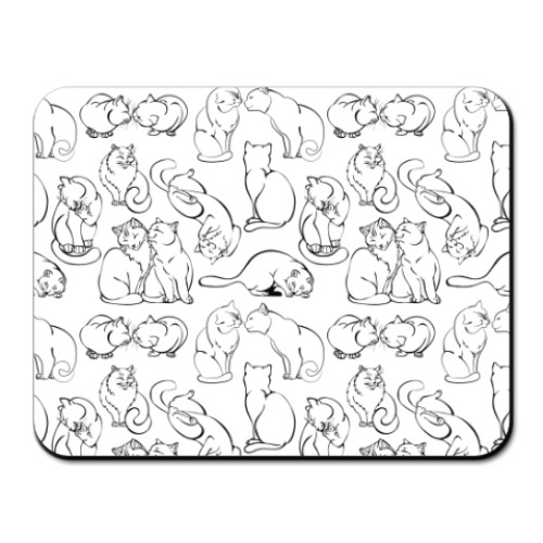 Коврик для мыши с принтом кошки