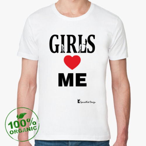 Футболка из органик-хлопка Girls Love Me!