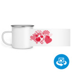 Кружка металлическая белая (круговая запечатка)