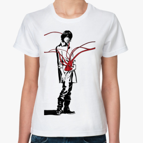 Классическая футболка с принтом   Уэда