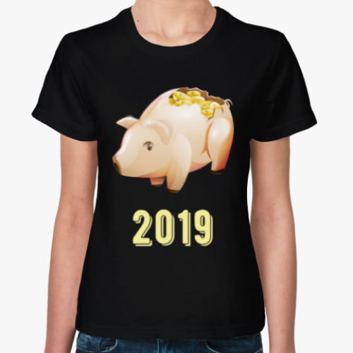 Женская футболка Piggy Bank 2019