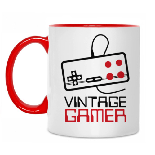 Кружка с принтом Vintage Gamer