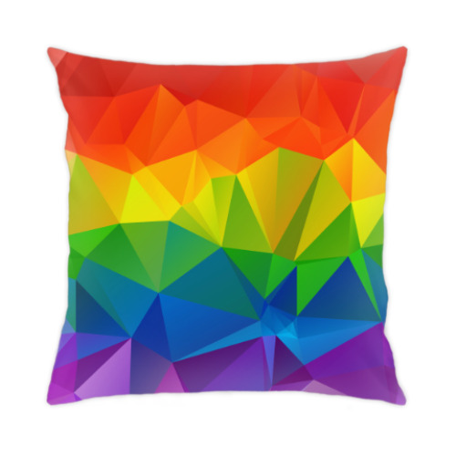 Подушка с принтом Радуга