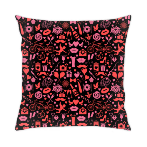 Подушка с принтом День святого Валентина