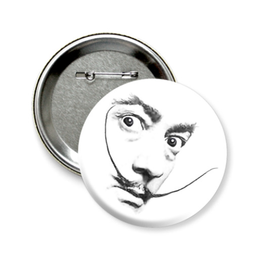 Значок 58мм с принтом Усы