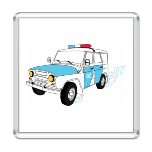 Магнит с принтом доблестная охрана