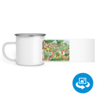 Кружка металлическая белая (круговая запечатка)