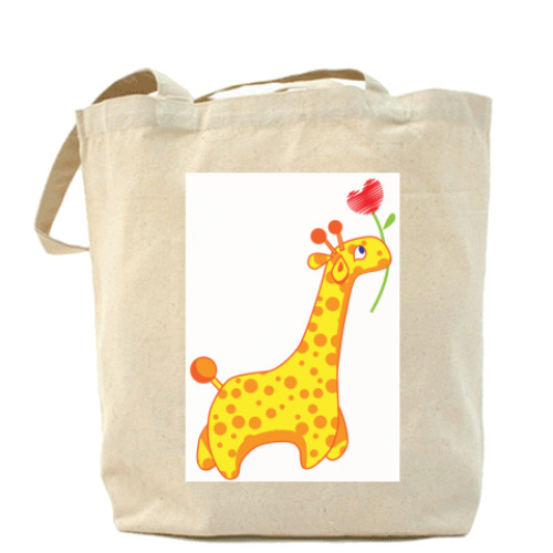 Сумка шоппер с принтом 'Жирафик'