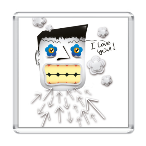 Магнит I love you