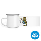 Кружка металлическая белая (круговая запечатка)