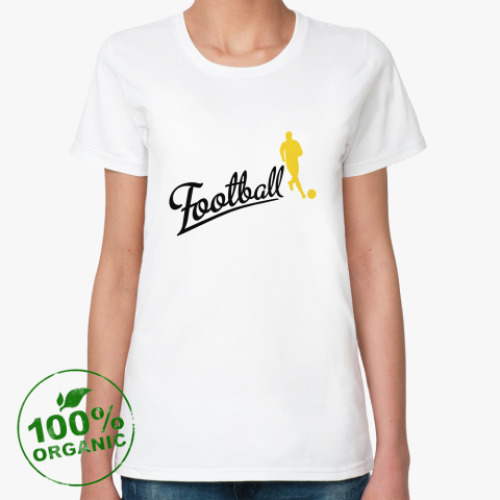 Женская футболка из органик-хлопка с принтом Football